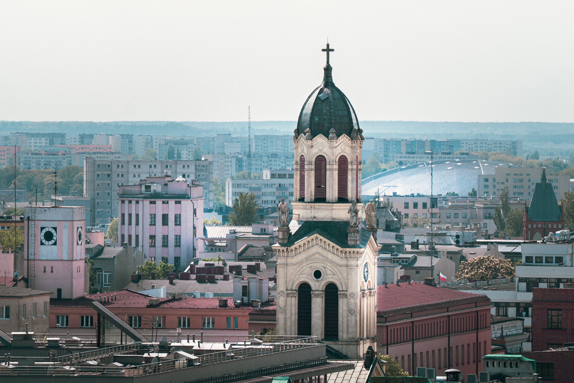 Łódź - widok miasta, ilustracja do poradnika o spacerach z psem