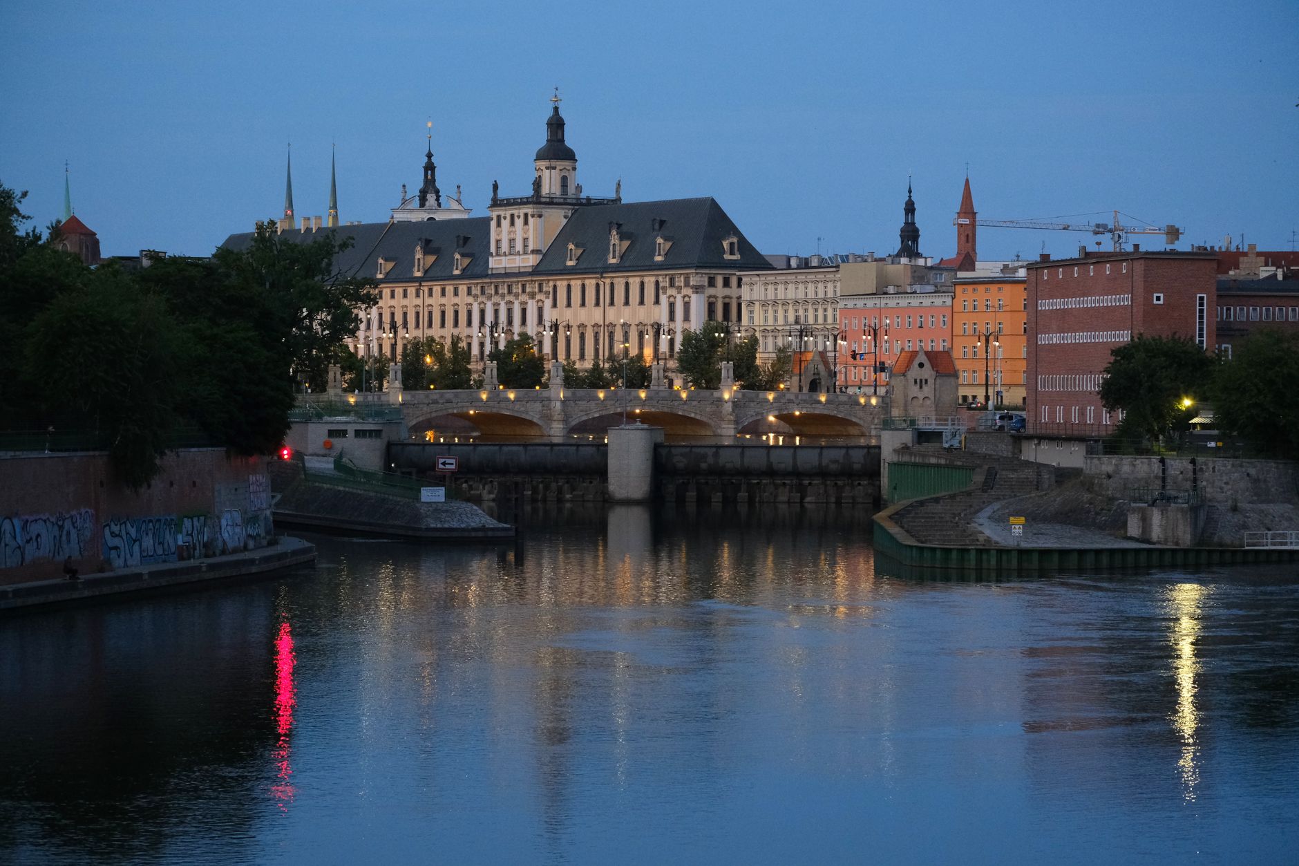 Wrocław - widok miasta, ilustracja do poradnika o spacerach z psem